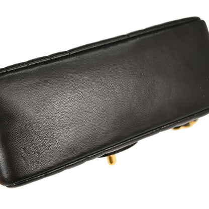 Chanel 1991-1994 Black Lambskin Mini Classic Square Flap Shoulder Bag 17