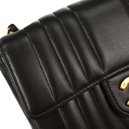 Chanel 1991-1994 Black Lambskin Mini Classic Square Flap Shoulder Bag 17