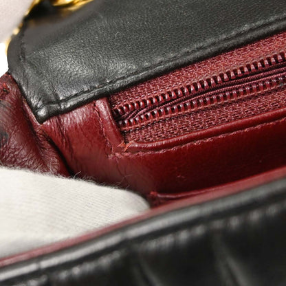 Chanel 1991-1994 Black Lambskin Mini Classic Square Flap Shoulder Bag 17