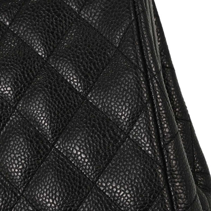 Chanel Black Caviar Skin Kiss Lock Shoulder Bag