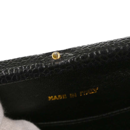 Chanel Black Caviar Skin Kiss Lock Shoulder Bag