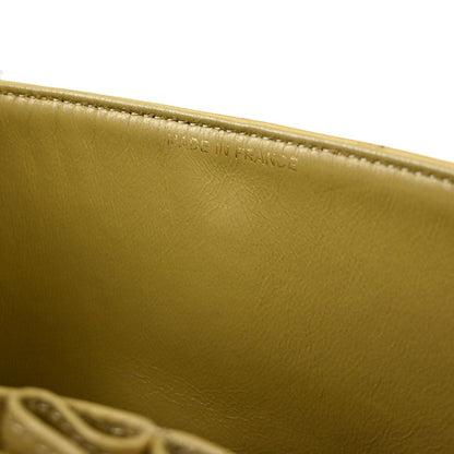 Chanel Beige Lambskin Medium Classic Double Flap Shoulder Bag