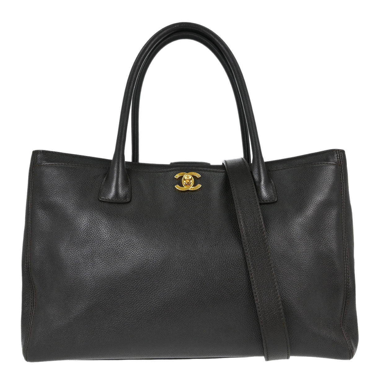 Chanel Brown Calfskin Executive Cerf 2way Shoulder Tote Bag