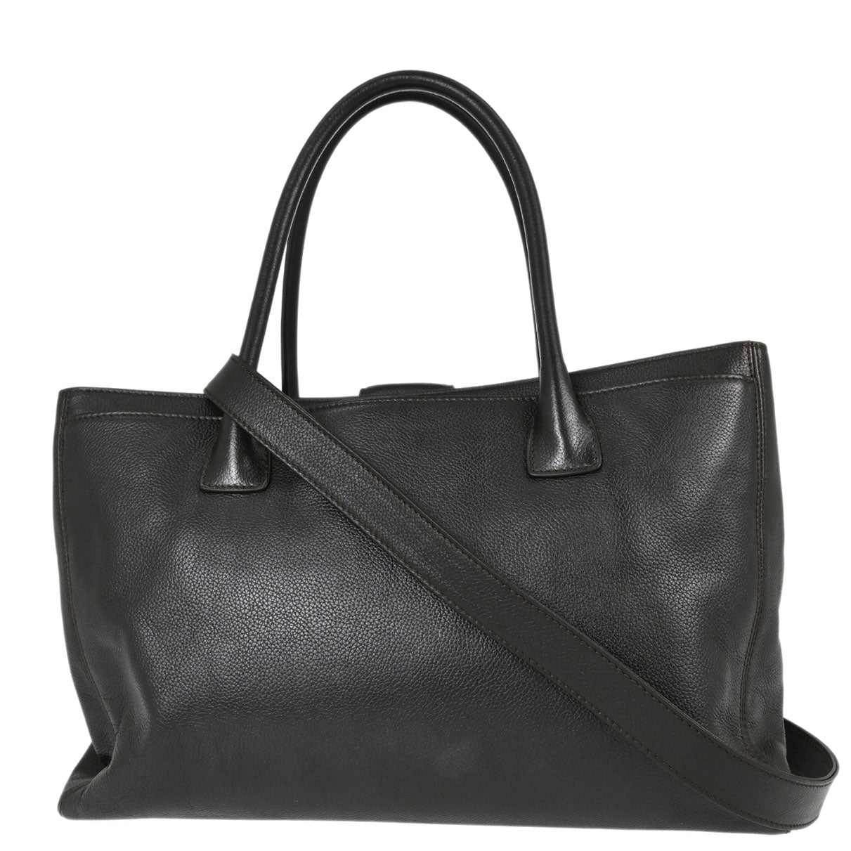 Chanel Brown Calfskin Executive Cerf 2way Shoulder Tote Bag