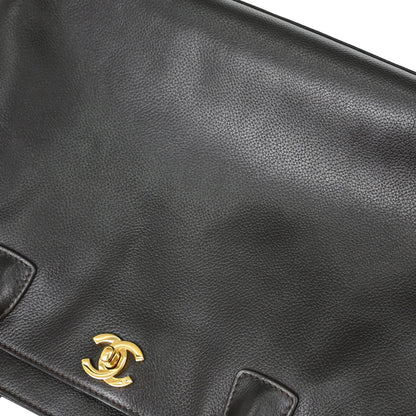 Chanel Brown Calfskin Executive Cerf 2way Shoulder Tote Bag