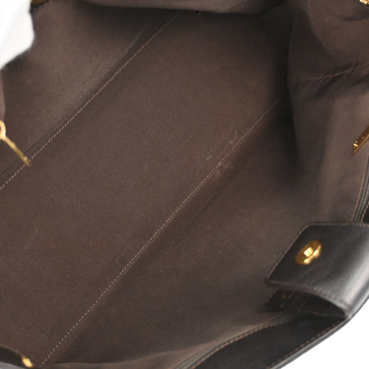 Chanel Brown Calfskin Executive Cerf 2way Shoulder Tote Bag