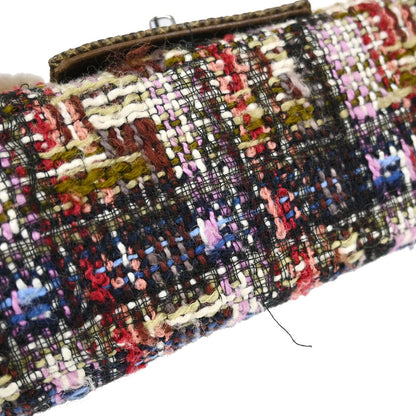 Chanel * Brown Tweed Rabbit Fur Lizard Shoulder Bag