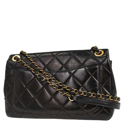 Chanel Black Calfskin Paris-Salzburg Single Flap Shoulder Bag