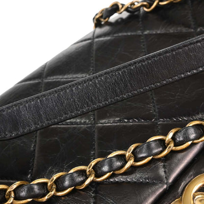 Chanel Black Calfskin Paris-Salzburg Single Flap Shoulder Bag