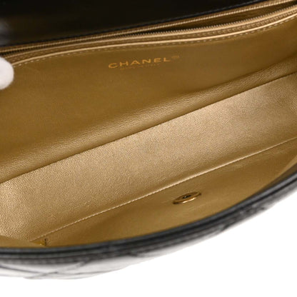 Chanel Black Calfskin Paris-Salzburg Single Flap Shoulder Bag