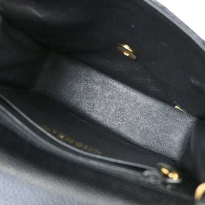 Chanel 2000-2002 Black Caviar Skin Mini Classic Square Flap Shoulder Bag 17