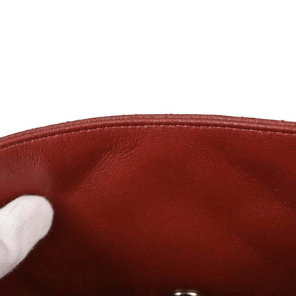 Chanel Burgundy Caviar Skin Mini Classic Square Flap Shoulder Bag 17