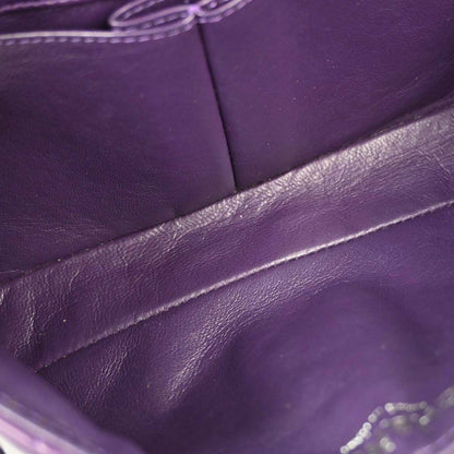 Chanel 2008-2009 Purple Lambskin East West Shoulder Bag