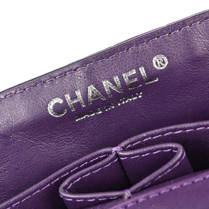 Chanel 2008-2009 Purple Lambskin East West Shoulder Bag