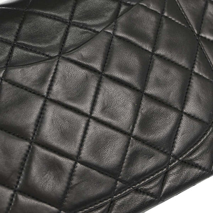 Chanel 1991-1994 Black Lambskin Small Classic Double Flap Shoulder Bag