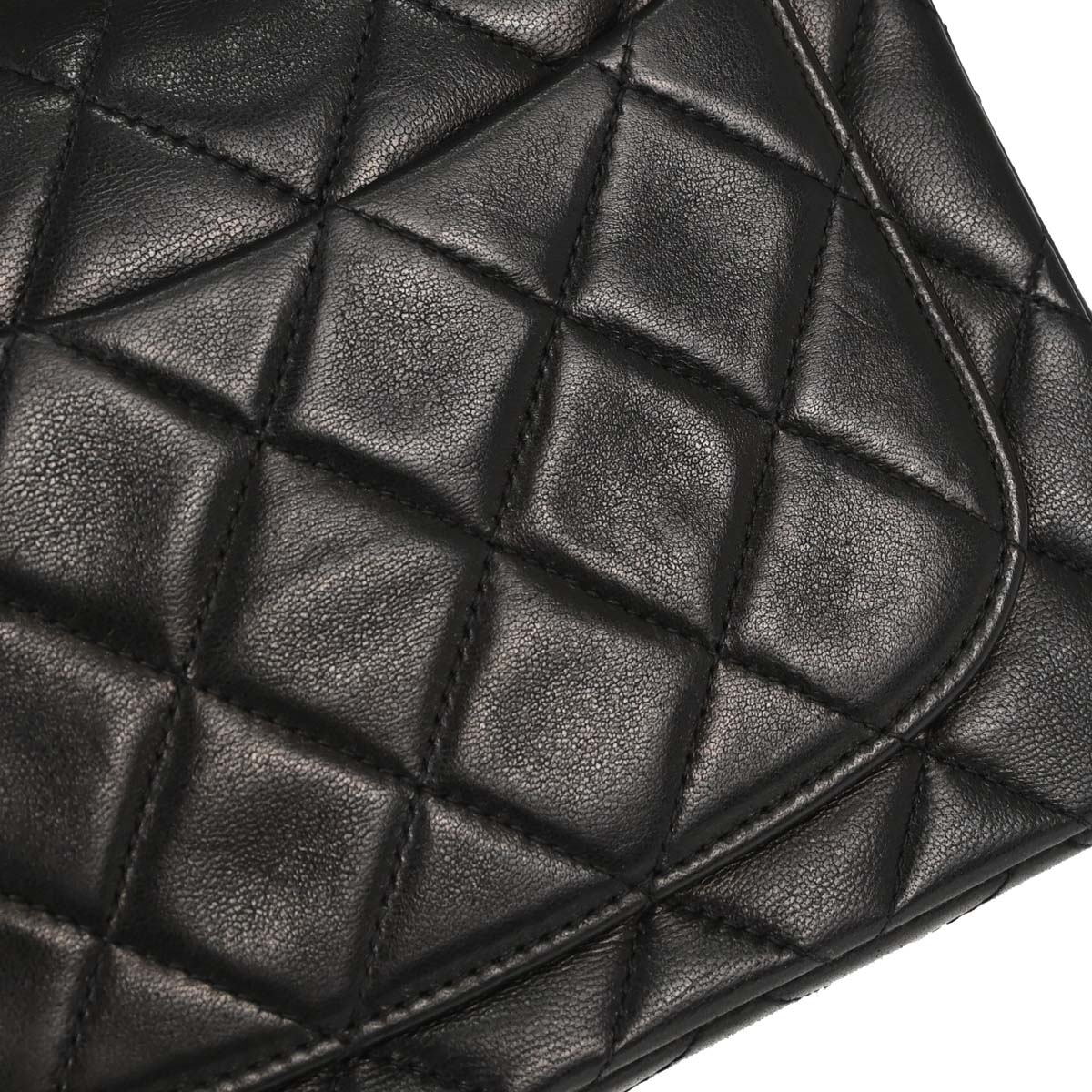 Chanel Black Lambskin Mini Classic Square Flap Shoulder Bag 17