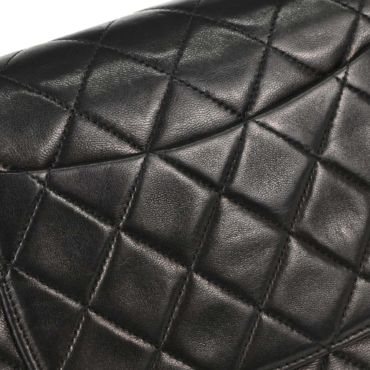 Chanel Black Lambskin Mini Classic Square Flap Shoulder Bag 17