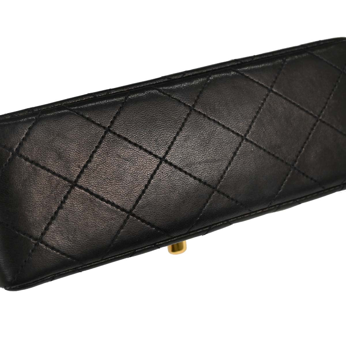 Chanel Black Lambskin Mini Classic Square Flap Shoulder Bag 17