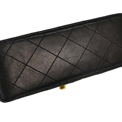 Chanel Black Lambskin Mini Classic Square Flap Shoulder Bag 17