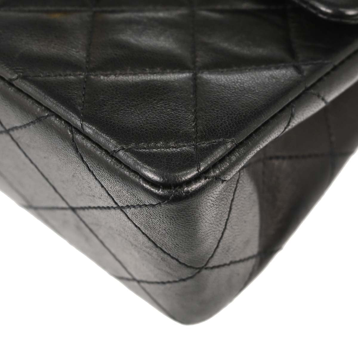 Chanel Black Lambskin Mini Classic Square Flap Shoulder Bag 17