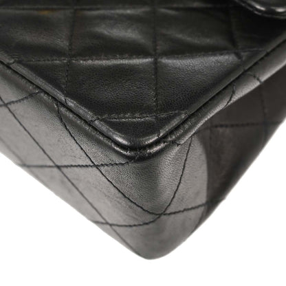 Chanel Black Lambskin Mini Classic Square Flap Shoulder Bag 17