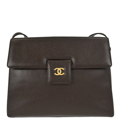 Chanel Brown Caviar Skin Shoulder Bag