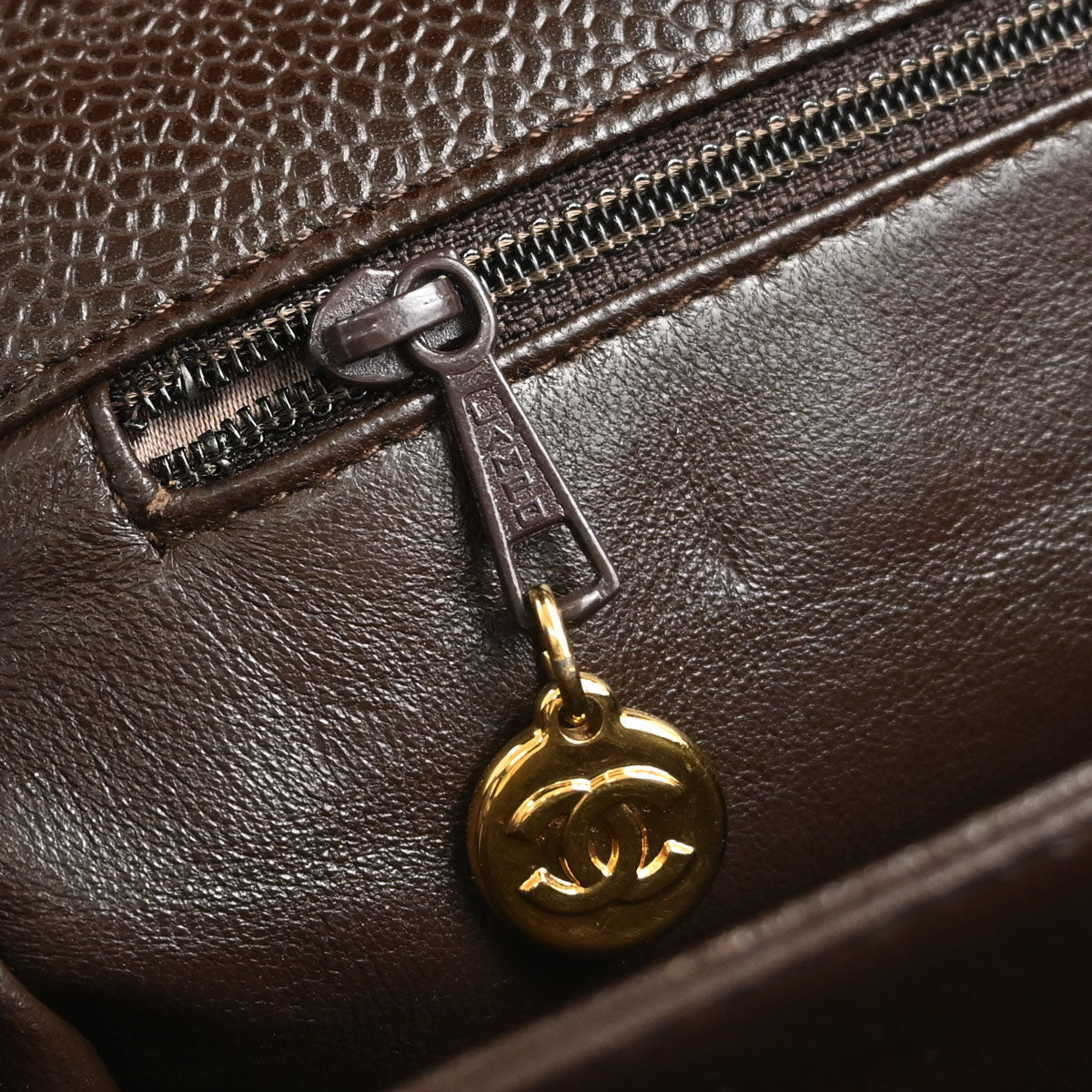 Chanel Brown Caviar Skin Shoulder Bag