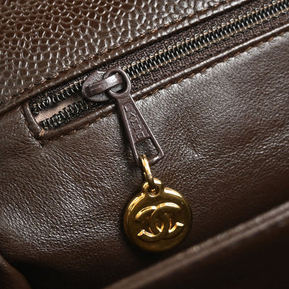 Chanel Brown Caviar Skin Shoulder Bag