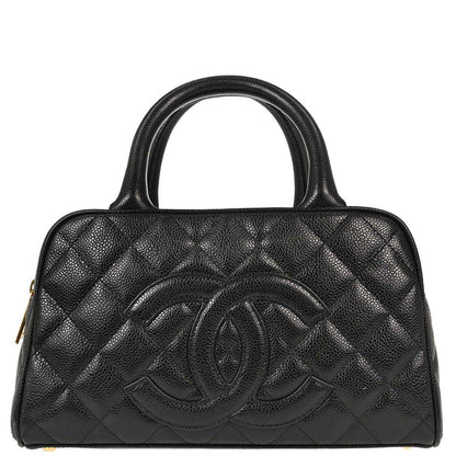 Chanel 2004-2005 Black Caviar Skin Bowling Bag 27