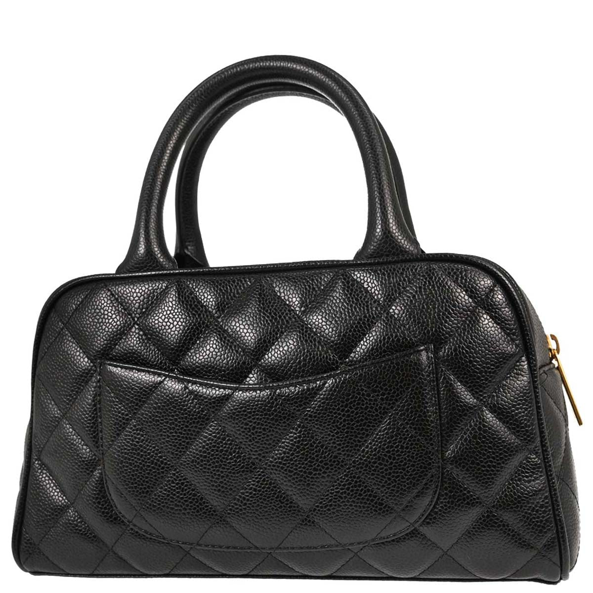 Chanel 2004-2005 Black Caviar Skin Bowling Bag 27