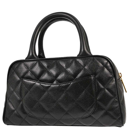 Chanel 2004-2005 Black Caviar Skin Bowling Bag 27