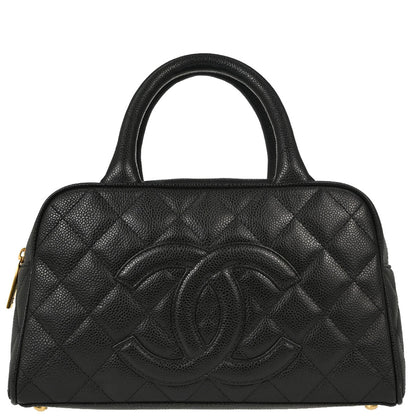 Chanel Black Caviar Skin Bowling Bag 27