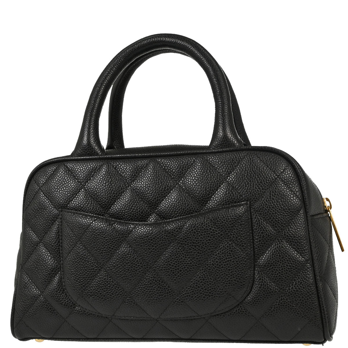 Chanel Black Caviar Skin Bowling Bag 27