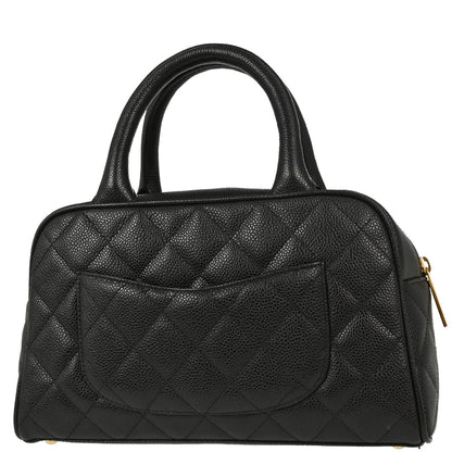 Chanel Black Caviar Skin Bowling Bag 27
