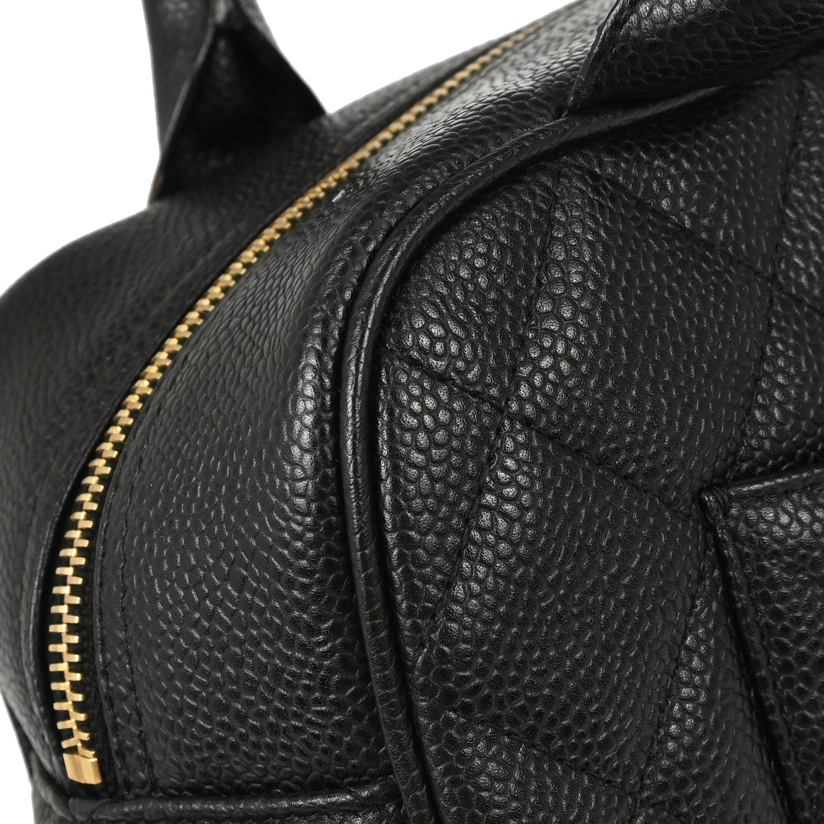 Chanel Black Caviar Skin Bowling Bag 27