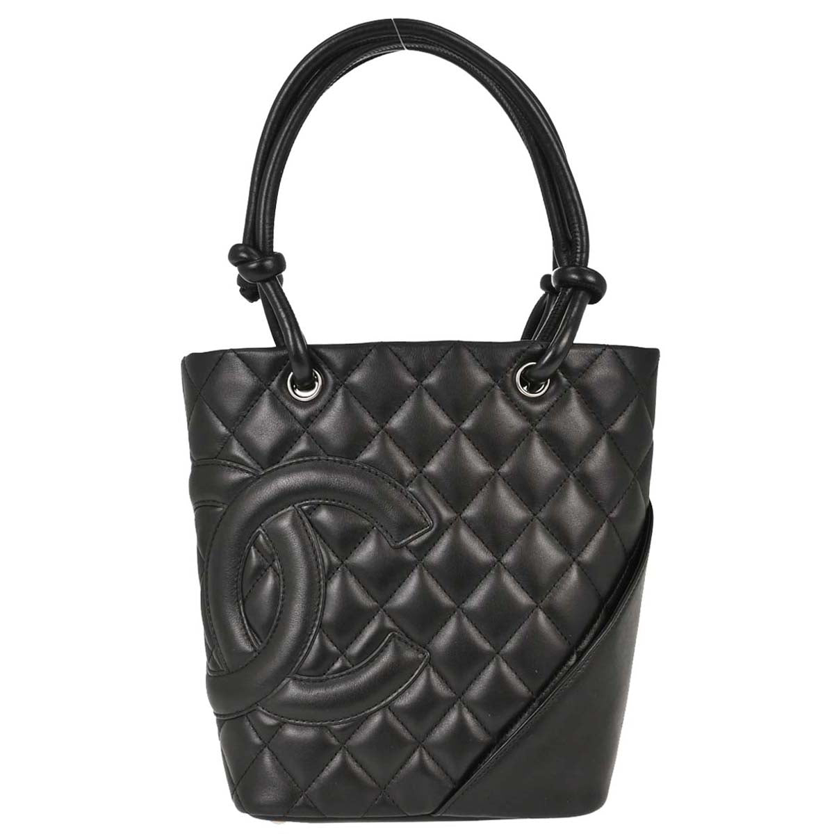 Chanel Black Calfskin Cambon Ligne Tote Handbag