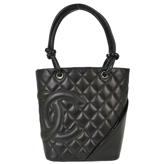 Chanel Black Calfskin Cambon Ligne Tote Handbag