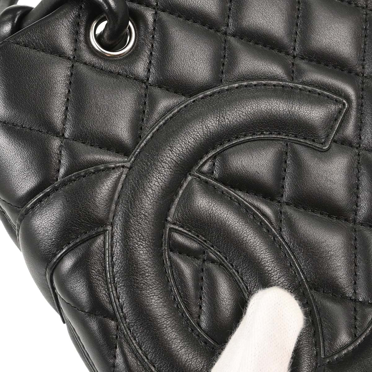 Chanel Black Calfskin Cambon Ligne Tote Handbag