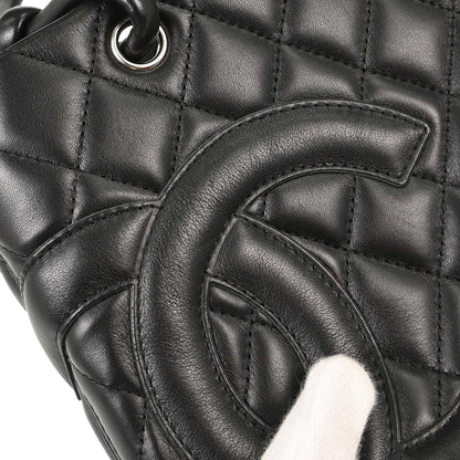 Chanel Black Calfskin Cambon Ligne Tote Handbag