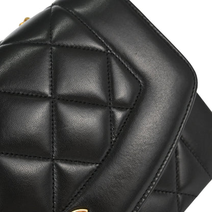 Chanel Black Lambskin Small Diana Shoulder Bag