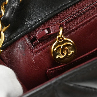 Chanel Black Lambskin Small Diana Shoulder Bag