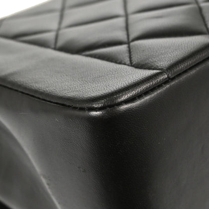 Chanel 1994-1996 Black Lambskin Medium Diana Shoulder Bag