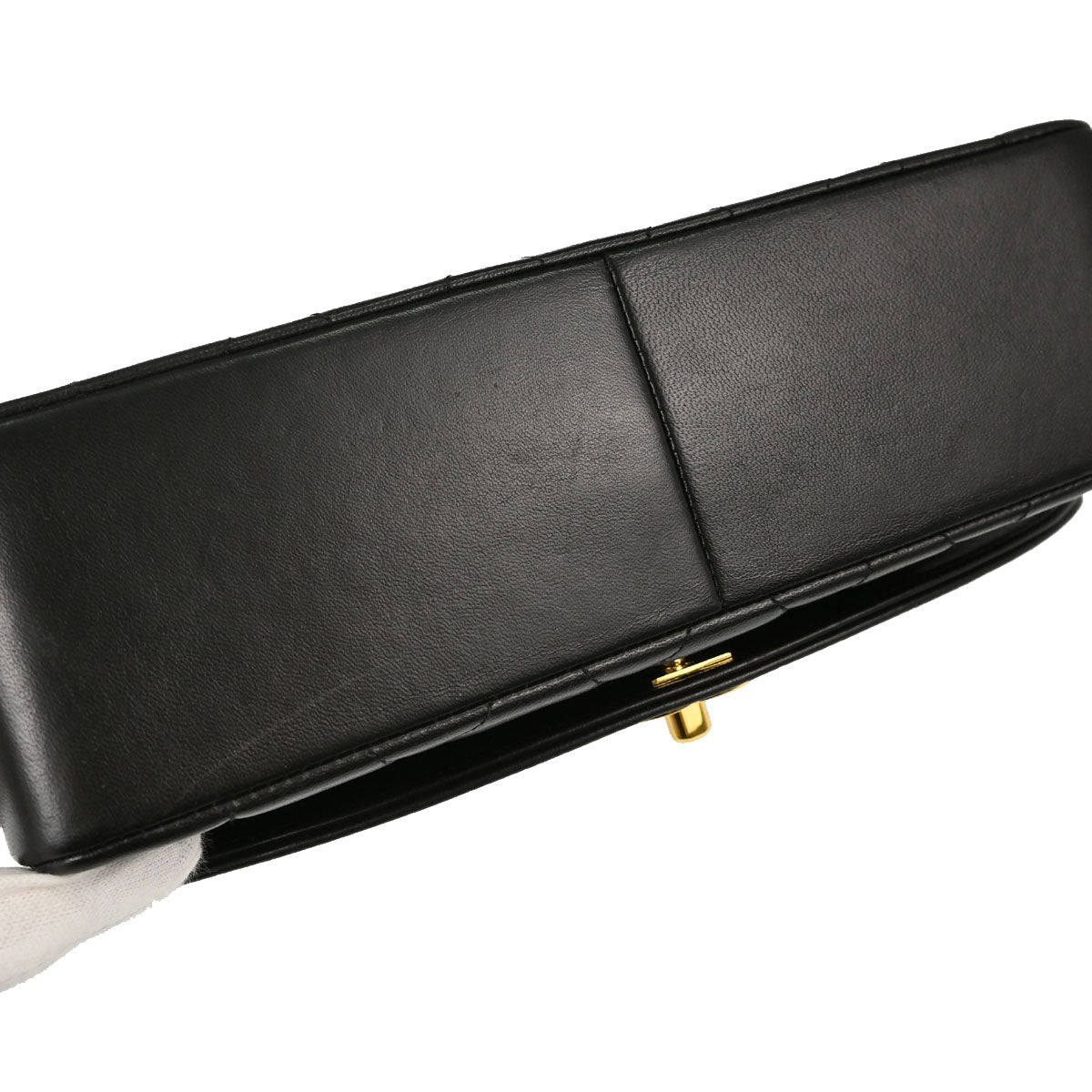 Chanel 1994-1996 Black Lambskin Medium Diana Shoulder Bag