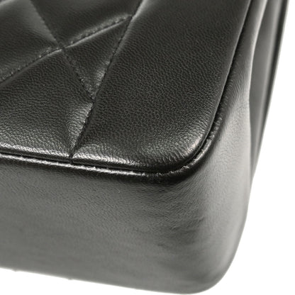 Chanel 1994-1996 Black Lambskin Medium Diana Shoulder Bag