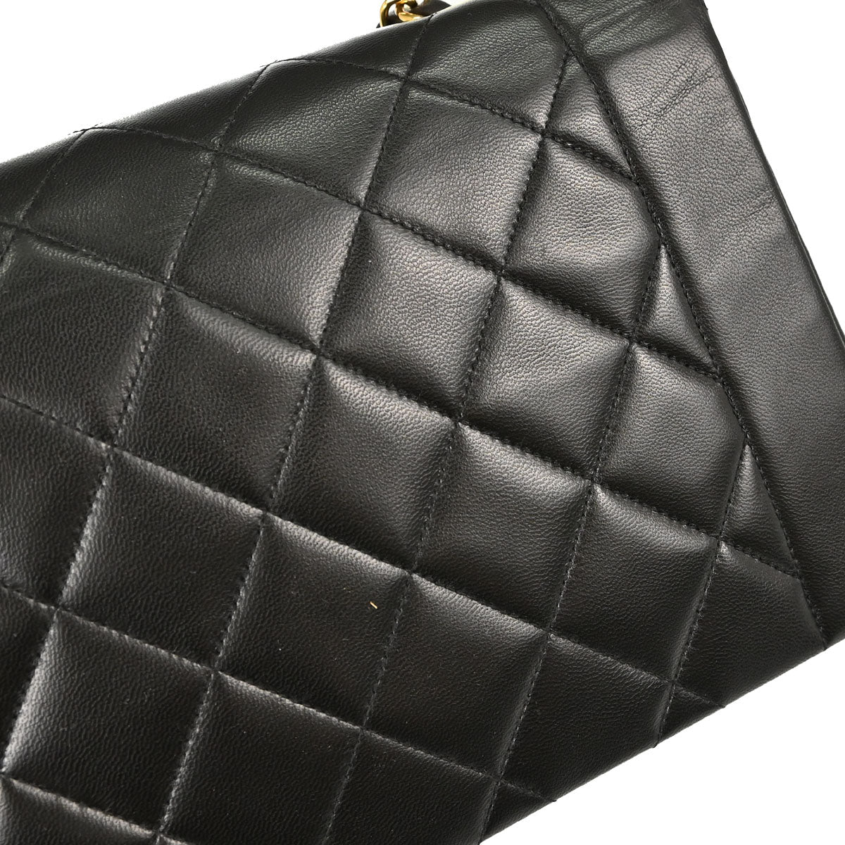 Chanel 1994-1996 Black Lambskin Medium Diana Shoulder Bag
