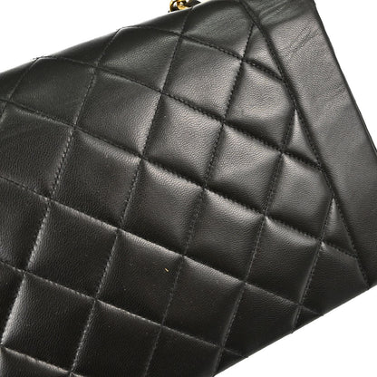 Chanel 1994-1996 Black Lambskin Medium Diana Shoulder Bag