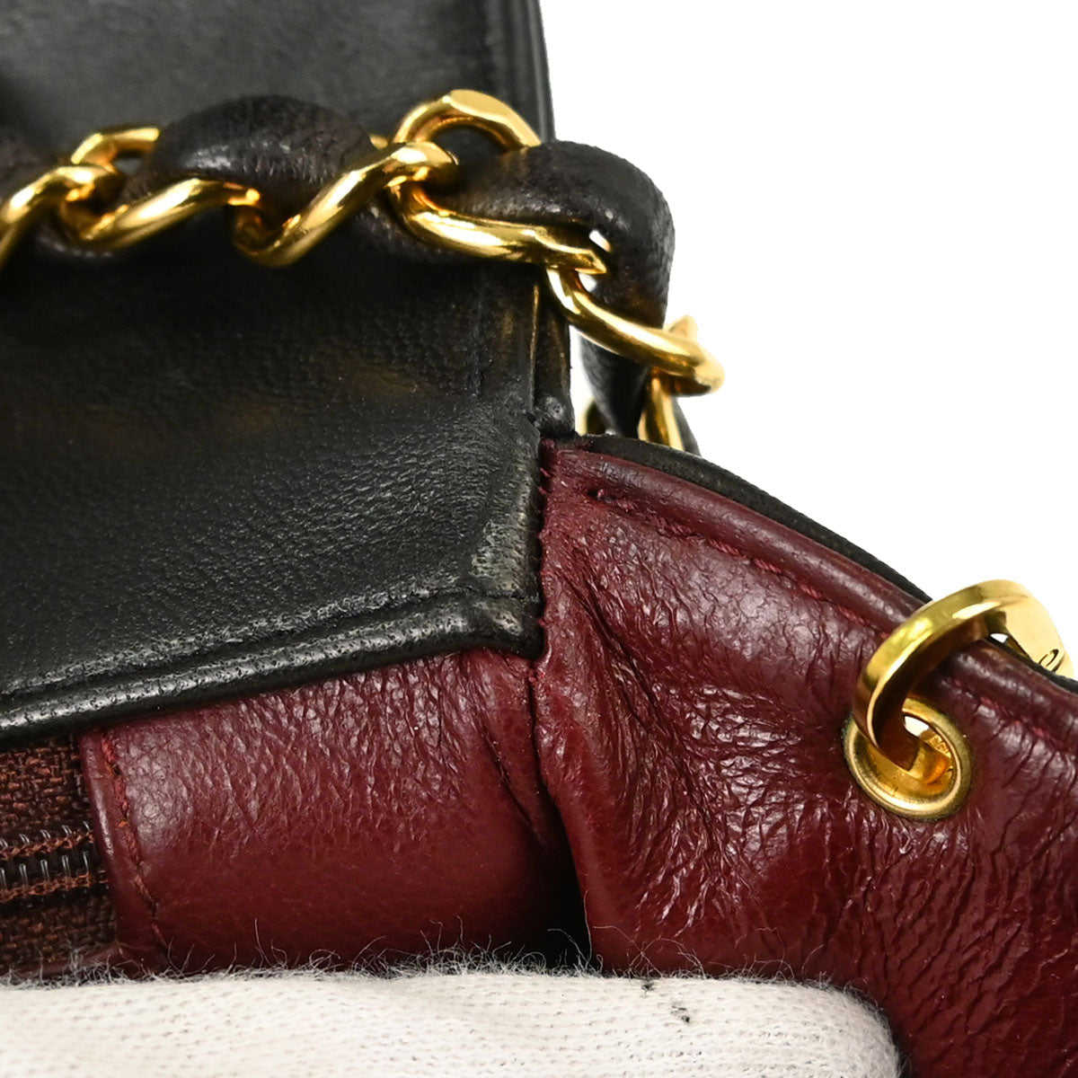 Chanel 1994-1996 Black Lambskin Medium Diana Shoulder Bag