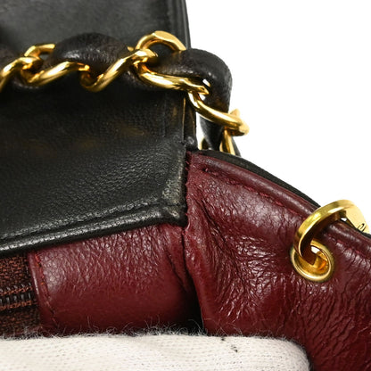 Chanel 1994-1996 Black Lambskin Medium Diana Shoulder Bag