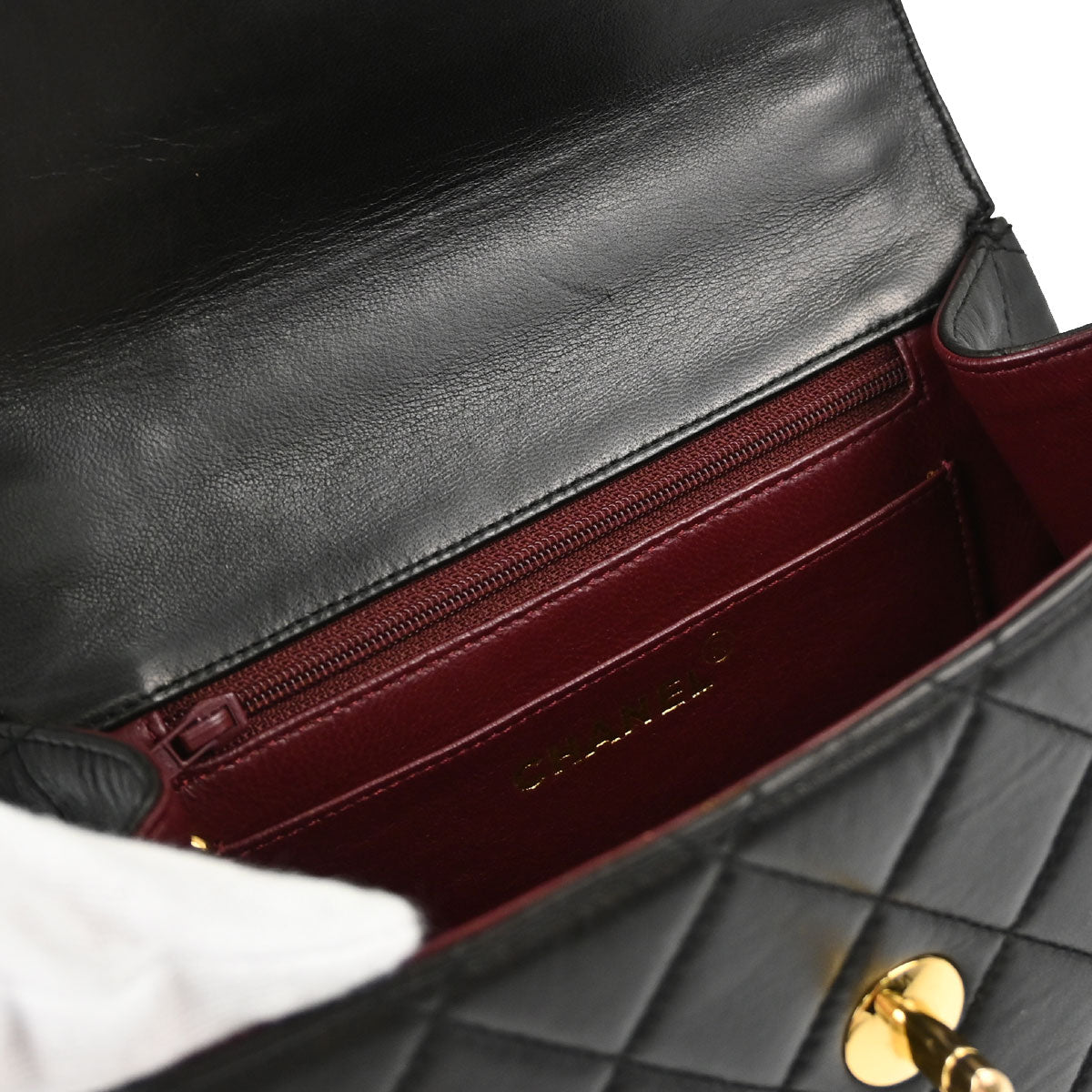 Chanel 1996-1997 Black Lambskin Handbag