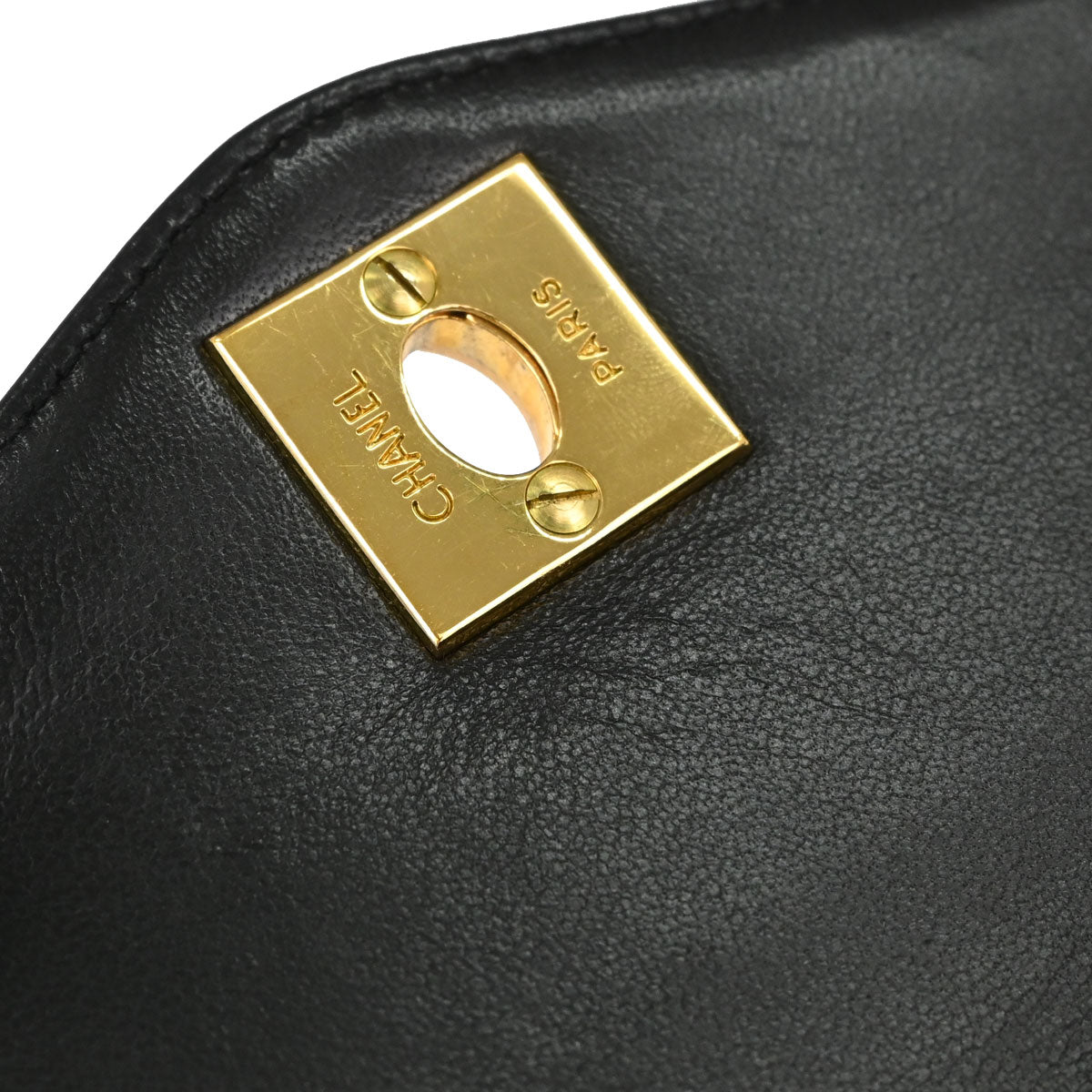 Chanel 1996-1997 Black Lambskin Handbag